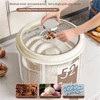Grande capacité, écologique, durable, anti-humidité, organisateur de cuisine en plastique, distributeur de riz, baril à céréales, efficace