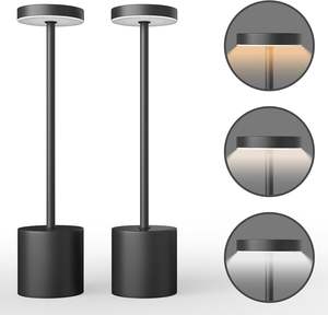 Lámpara LED Recargable Inalámbrica de Metal con Carga USB, Táctil, Moderna, de Lujo, Dorada, con Temperatura de Color Ajustable y Regulable - Product Image 1