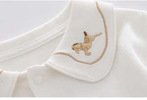 Camiseta de Bebé para Primavera y Otoño con Cuello Camisero, Ropa Interior de <span class=keywords><strong>Manga</strong></span> <span class=keywords><strong>Larga</strong></span> de Algodón, Tops de Algodón Puro para Bebés - Product Image 5