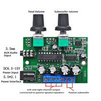 Yüksek sadakat 2.1 üç kanallı süper bas 12V ses amplifikatörü domuzu mikro küçük boyutlu dijital sınıf D 030 modülü