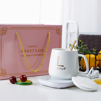 Tasse chauffante thermostatique électrique en céramique à 55 degrés, vente en gros, livraison directe, CK-W01, 2021