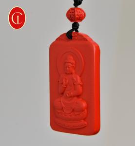 Collier pendentif singe du zodiaque en cinabre naturel CHILANG - Chaîne en corde tendance, cadeau bouddhiste, <span class=keywords><strong>sagesse</strong></span>, chance, talisman personnel en cinabre - Product Image 6