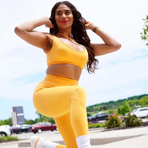 Gimnasio Entrenamiento Yoga Wear Ropa De Verano Deportiva Para Mujer Mujeres Pink Sports Bra Set <span class=keywords><strong>Bo</strong></span> <span class=keywords><strong>and</strong></span> <span class=keywords><strong>Tee</strong></span> Fitness Sets Hot Pink - Product Image 4