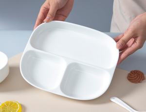Plato de Porcelana para Control de Porciones, Platos Divididos para una <span class=keywords><strong>Dieta</strong></span> Saludable - Product Image 4