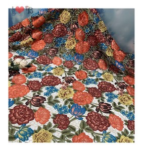 Super Luxurious Heavy Embroidered Floral Paris Fashion Show <strong>Lace</strong> <strong>Fabric</strong> for Couture Dress - Product Image 3