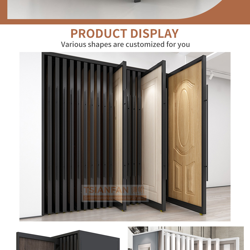 Tsianfan customized fire rated solid wood flush door display showroom core mdf pvc laminated interior flush doors sliding doors