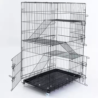 Haute qualité luxueux métal chat Villa Cage pour animaux de compagnie conception pliable à grande échelle outil de luxe pour votre ami à fourrure