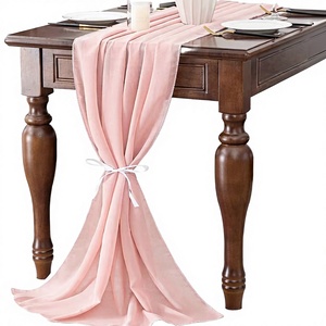 Modern Rustic Woven Embroidered Customizable Thanksgiving Christmas <b>Wedding</b> Party Event Home <b>Table</b> Cloth & <b>Runner</b> - Product Image 3