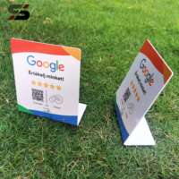 Prix bas 13.56Mhz Programmable Google Reviews NFC Brillant ou Mat Stand Table NFC Google Review Display