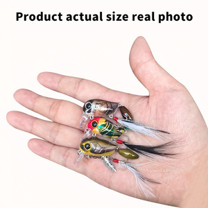 Leurre de pêche Crankbait Raylor 60mm 5.3g Micro Lumineux Imprimé en 3D pour Eau Douce, type Wobble Bass <span class=keywords><strong>Trout</strong></span>, avec Hameçon, Non Peint - Product Image 4