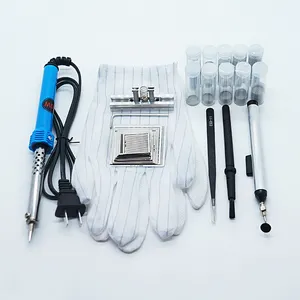 40W Electric Soldering Iron With Reballing Jig- Heated Mini Universal And Heated BGA Stencils 29pcs Set For IC Repair