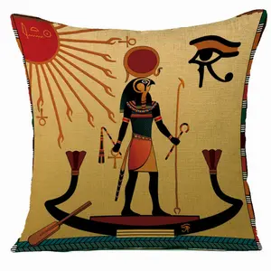 埃及法老亚麻棉枕套时尚复古沙发扔软垫套汽车办公椅腰饰枕套