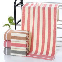Colour Bars Satin File Thicken Cotton Towels Absorb Water Home Bathroom Towels Wholesale