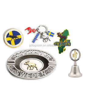 Porte-clés souvenir à breloques suédoises en gros Logo personnalisé Porte-clés orignal suédois Porte-clés cheval Dala pour approvisionnement en cadeaux touristiques - Product Image 4