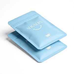 Custom Heat Seal Bags Matte Flat Ziplock Mylar Bags <strong>for</strong> Clear Aligner Dental Packaging Aligner Bags Three Side sealed Bag Custom - Product Image 1