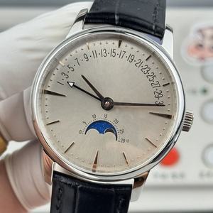 Reloj Mecánico de Alta Calidad de Acero Inoxidable, Serie <span class=keywords><strong>Calendario</strong></span> <span class=keywords><strong>Lunar</strong></span> 4010U000R-B329, Clásico de 42.5mm, para Hombre, Casual y de Negocios - Product Image 5