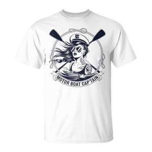 Camiseta de capitán de barco a motor Chummy Pontoon Boating - Product Image 1