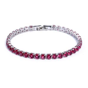 Elegante <span class=keywords><strong>Bracciale</strong></span> Sottile da Donna per Matrimonio, <span class=keywords><strong>Quarzo</strong></span> <span class=keywords><strong>Rosa</strong></span>, Cristallo Austriaco, Zirconia Cubica AAA, <span class=keywords><strong>Bracciale</strong></span> Tennis - Product Image 6