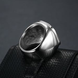 Anillos Masónicos de Acero Inoxidable para Hombre, Chapados en Oro de 18K, Estilo Punk Rock Hip Hop para Motociclistas, Anillos de Sello Cuadrados Masónicos AG - Product Image 4