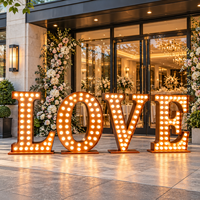 Lettres lumineuses LED sur pied grand format pour événements, location de décorations de mariage, enseigne lumineuse LED personnalisée pour fêtes