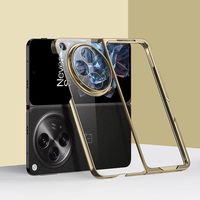 Coque de téléphone pliante en PC transparent électrolytique à couverture complète pour OPPO Find N3 1 + étui OUVERT