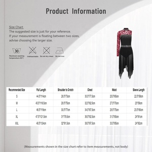 Traje de Danza Lírica para Mujer, Leotardo para Danza Moderna, Competiciones de Vals, Actuaciones en Escenario, Vestuario Contemporáneo - Product Image 6