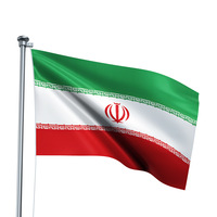 Drapeaux nationaux iraniens en gros, drapeaux portables en polyester 3x5, impression numérique, pour affichage extérieur