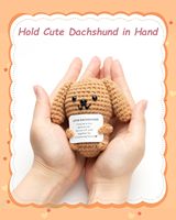 YUhongtoys Crochet teckel positif romantique coton peluche jouet anniversaire anniversaire ou cadeau de mariage pour les Couples