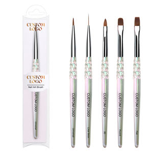 Высококачественная белая кисть для гель-лака, индивидуальная, с двойным концом, магнитная кисть для лайнера для нейл-арта под собственной торговой маркой - Product Image 1