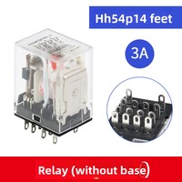 Relais électromagnétique intermédiaire à point argenté 220V AC 24V 12V DC HH52P 53P 54P 62P pour systèmes de contrôle