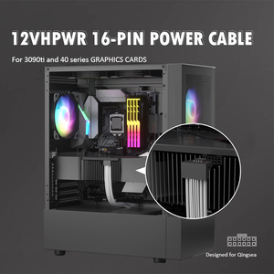 Pcie Gen 5 cáp mở rộng 90 độ 12vhpwr 16pin 6 + 2pin GPU RTX 3090ti 40 loạt máy tính để bàn 3 pces 90 độ 12vhpwr kết nối - Product Image 3