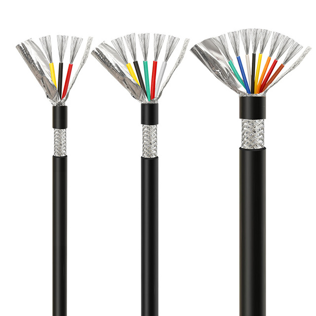 U.L2464 18awg 22awg 24awg 28awg 30awg Shielded Signal Electronic Wire 2464 2 Core 3 Core 4 Core PVC Shielded Signal Cable
