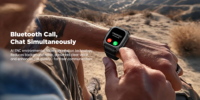 DM66 GPS 5ATM Wasserdichte Smartwatch für Herren mit Höhenmesser Luftdruck-Kompass 2,13-Zoll-AMOLED-Bildschirm Sport-Smartwatch
