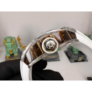 Montre mécanique pour homme de haute qualité avec boîtier tonneau évidé, bracelet de 24 mm, verre saphir et bracelet en caoutchouc, design décontracté et tendance - Product Image 4