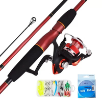 1.8m 2.1m ensemble complet canne à pêche en fibre de verre et moulinet combiné filature tout ensemble pour carpe bar brochet et vivaneau pour la pêche en lac