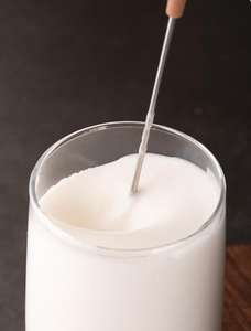 Lot de 2 mousseurs électroniques en acier inoxydable pour cappuccino, café et lait à la main avec fouet à oeufs. - Product Image 5