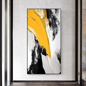 Arte Abstracto en Lienzo con Marco Negro, Rectangular, Decoración Moderna y Minimalista para Entrada, Sala de Estar o Pasillo - Product Image 3