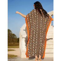 Nouvelle Robe Longue de Plage Ample en Rayonne Grande Taille Style Européen et Américain 2024 pour Vacances, Cache-Maillot Uni à Motif Dégradé