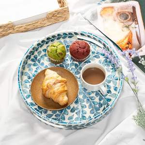 Plateau de service en incrustation d'os élégant fait à la main Conception durable finie lisse pour les cadeaux de cuisine d'hôtel - Product Image 3