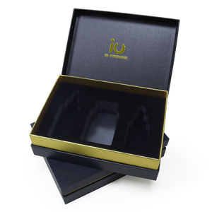 Custom Elegant Luxury Reusable Cardboard Gift Box Lift-Off Lid Shoulder Neck Rigid Paper Insert Gold Foil Printing Recyclable - Product Image 5