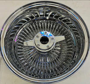 Jantes 13x7 en acier chromé à rayons profonds avec 100 rayons pour voitures classiques <span class=keywords><strong>Lowrider</strong></span> - Remplacement universel - Product Image 4