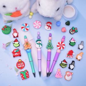 Christmas <b>Beaded</b> Pen Charms - DIY Fun Cartoon Pen Accessories for Promotional Gifts - Product Image 2