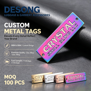 Etiqueta Metálica de Bronce Estampada para Gorras y Bolsos, Venta al por Mayor y Pedidos al por Mayor de Accesorios para Bolsos, Muestras Disponibles - Product Image 1