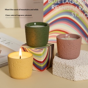 Bougie aromatique artisanale <span class=keywords><strong>en</strong></span> cire de soja à la mousse islandaise, coffret cadeau, parfum frais longue durée, arôme naturel, <span class=keywords><strong>6</strong></span> couleurs - Product Image 2