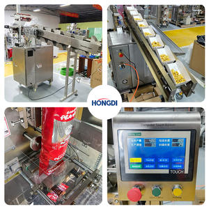 Machine verticale de type seau pour le remplissage et l'emballage automatique de granulés irréguliers en sacs plastiques, pour aliments, snacks, produits chimiques, à moteur. - Product Image 5