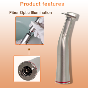 Contre-angle <span class=keywords><strong>dentaire</strong></span> 1:5 rouge avec fibre optique, pièce à main en acier pour micromoteur électrique implantaire - Product Image 6