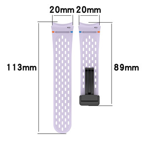 Forwelleny thị trường yêu thích từ lỗ màu dòng Silicone dây đeo cho Samsung Galaxy xem 7 65 Pro <span class=keywords><strong>4</strong></span> cổ điển 47mm - Product Image 6