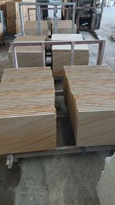 Dalle de <span class=keywords><strong>grès</strong></span> jaune à grain de <span class=keywords><strong>bois</strong></span> pour revêtement mural extérieur - Product Image 2