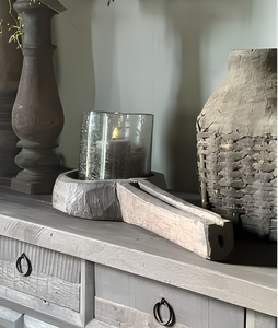 Vintage Natural Wooden <b>Candle</b> Stand Handmade Rustic Decorative <b>Candle</b> Holder Home Decor Centerpiece for Wedding Living Room - Product Image 1