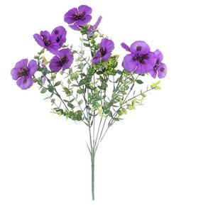 Ramo de Pansies Artificiales de 30cm-100cm, Plástico Multicolor, Decoración para el Hogar - Product Image 5